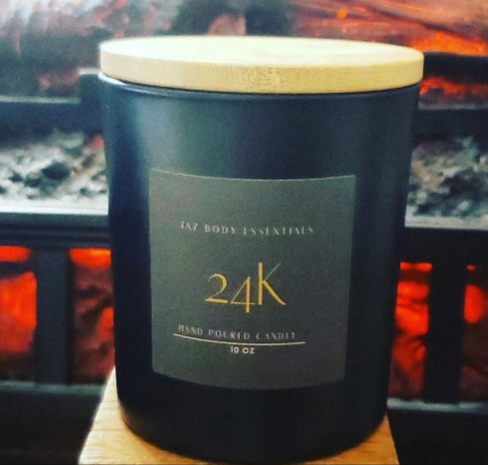 24K lux candle 10 oz